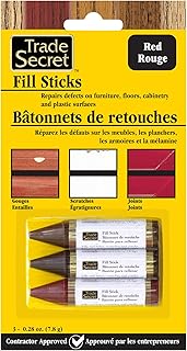 Wood Scratch Repair Fill Stick for Red Surfaces (Set of 3), Great for Touch-Ups and Repairs on Hardwoods Floors, Furniture, Cabinets and Plastic Surfaces.