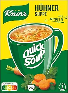 Knorr Cup a Soup Hühnersuppe mit Nudeln schnelle Nudelsuppe ohne Farbstoffe und ohne geschmacksverstärkende Zusatzstoffe 12x 3 Portionen