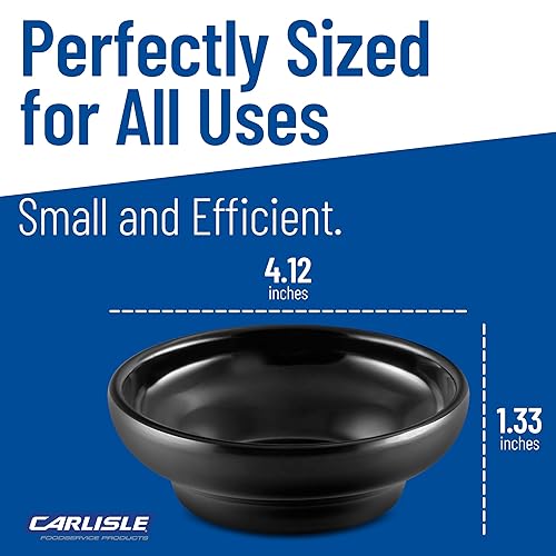 Miniatura 6 de Carlisle FoodService Products 087503 Plato de salsa de melamina, 5 oz de capacidad, negro (caja de 48)