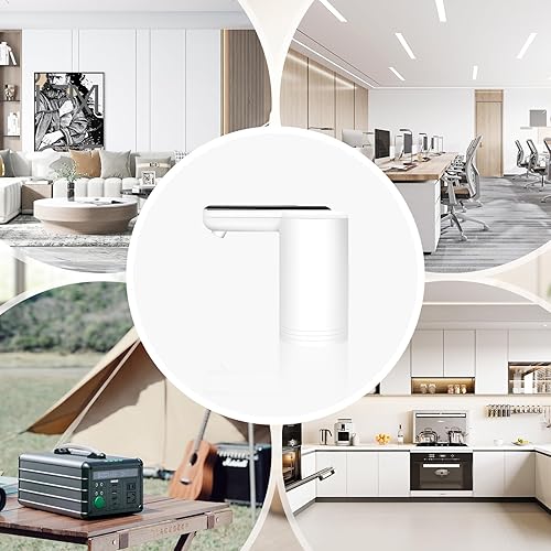 Miniatura 6 de GALASALA Dispensador de agua para botella de 5 galones, bomba de agua de bombeo universal de 2 motores más rápido para jarra de 5 galones,