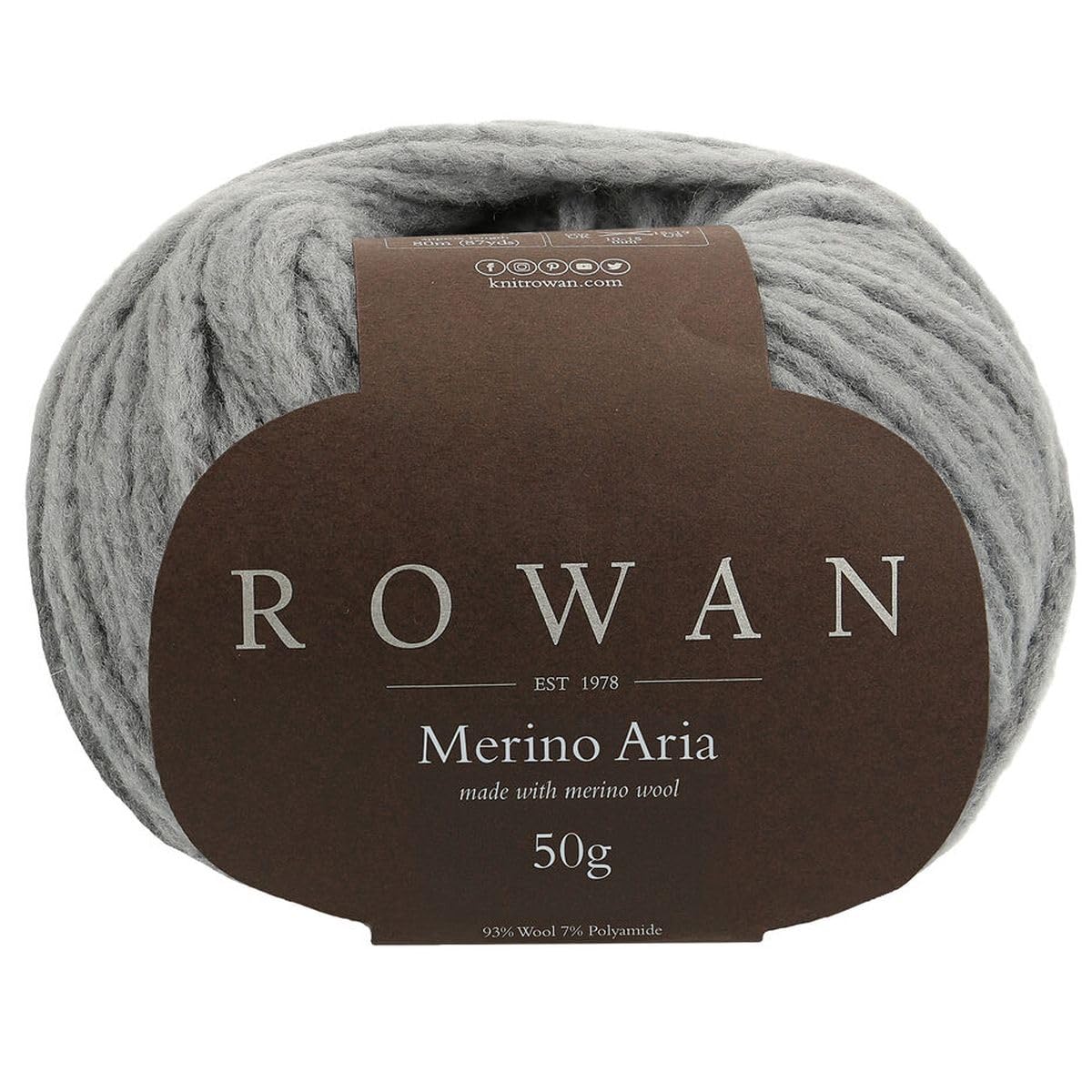 Rowan Merino Aria Ash 100% Wool Yarn - 50g