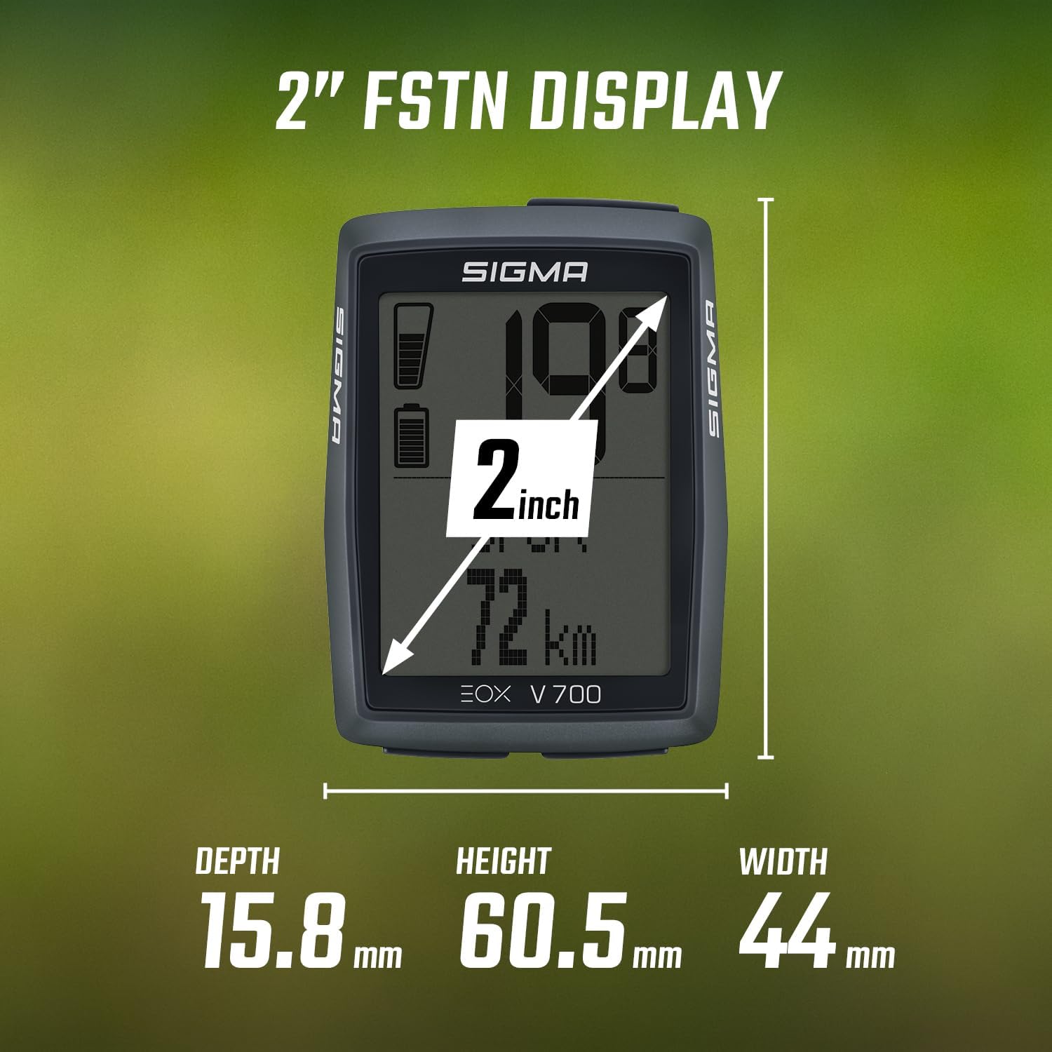 SIGMA Eox View 700 E-Bike Bicycle Computer with Over CLAMP Butler | Waterproof bicycle computer for the e-bike, compatible with the free EOX app