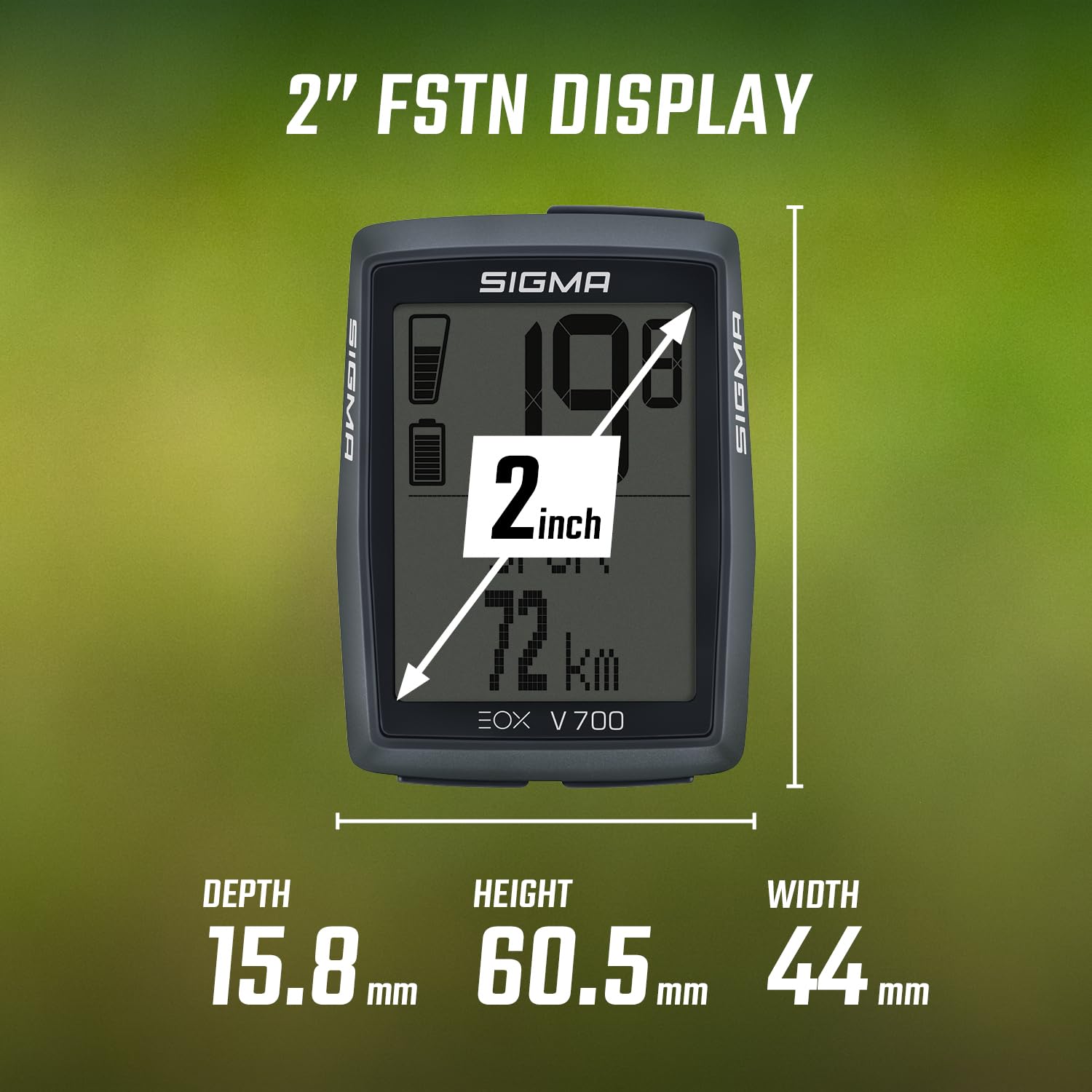 SIGMA EOX View 700 | ciclocomputador para e-Bike Incl. Over CLAMP Butler | ciclocomputador Impermeable para e-Bike | Compatible con la aplicación Gratuita EOX