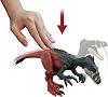 Jurassic World Dominion Survival Instincts Dinosaur Toys, set of 4 Action Figures, Blue, Dilophosaurus and Roar Strikers Megaraptor and Pteranodon Figures 