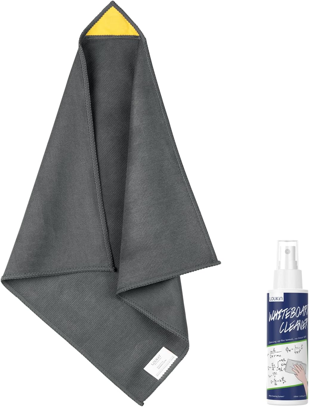 loukin Magnetic Whiteboard Cleaning Cloth with Cleaner