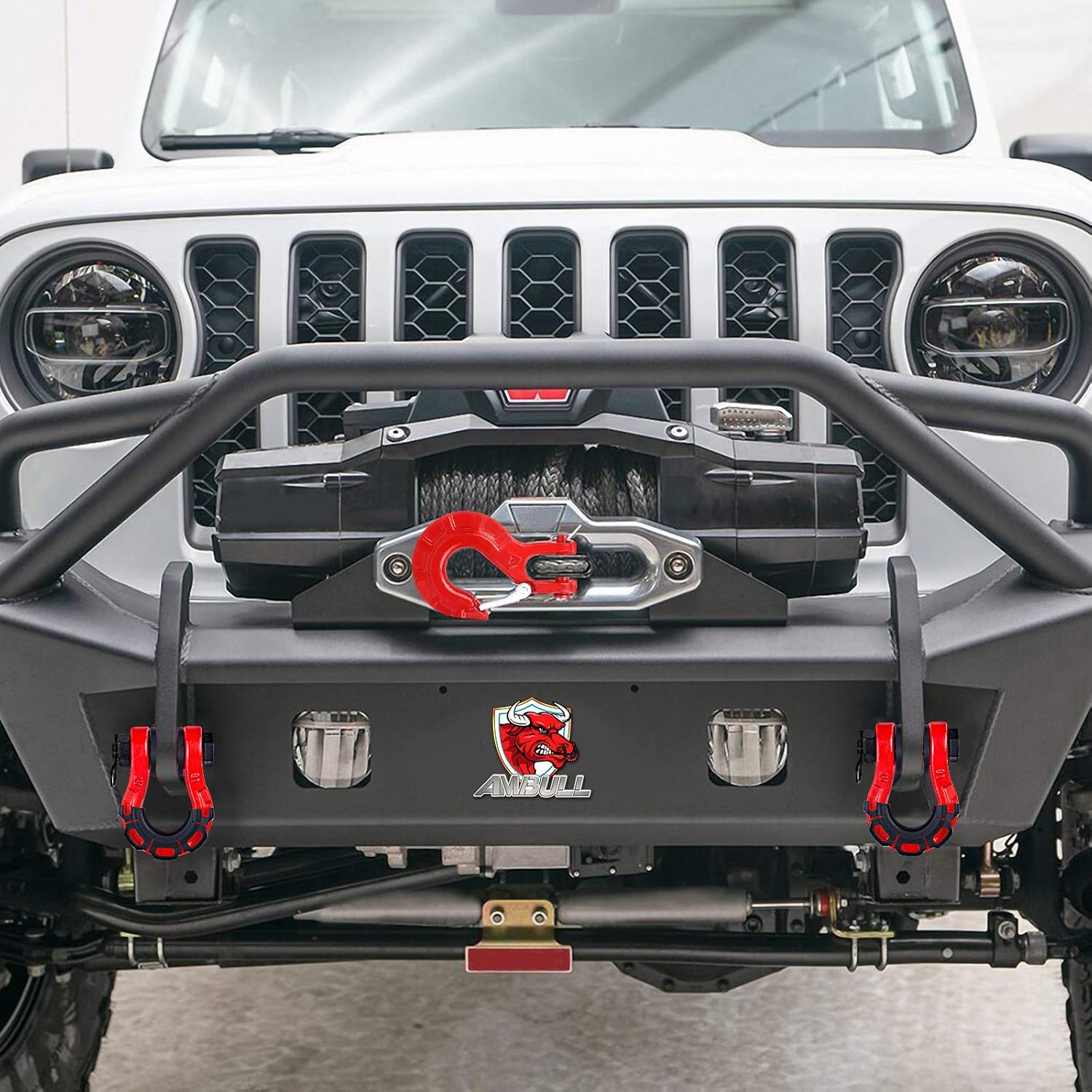 Shackles Upgrade 3/4" D Ring Shackle (2 Pack) 70,000 lbs Break Strength with 7/8" Pin, Isolator and Washer Kits for Use with Tow Strap, Winch, Off-Road Truck Vehicle Recovery, Red - Image 7