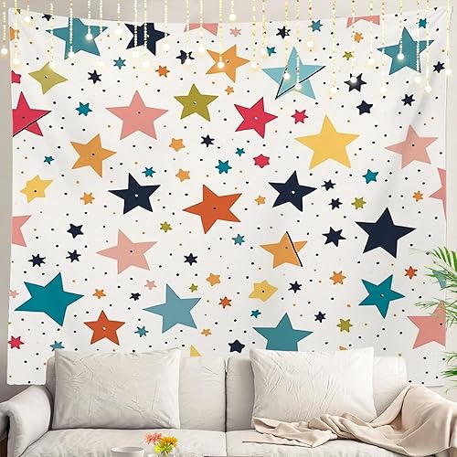 Miniatura 108 de Shrahala Tapiz de pared de acuarela desgastado, elegante pintura para colgar en la pared, tapiz grande decorativo de fibra de poliéster, dobladillo