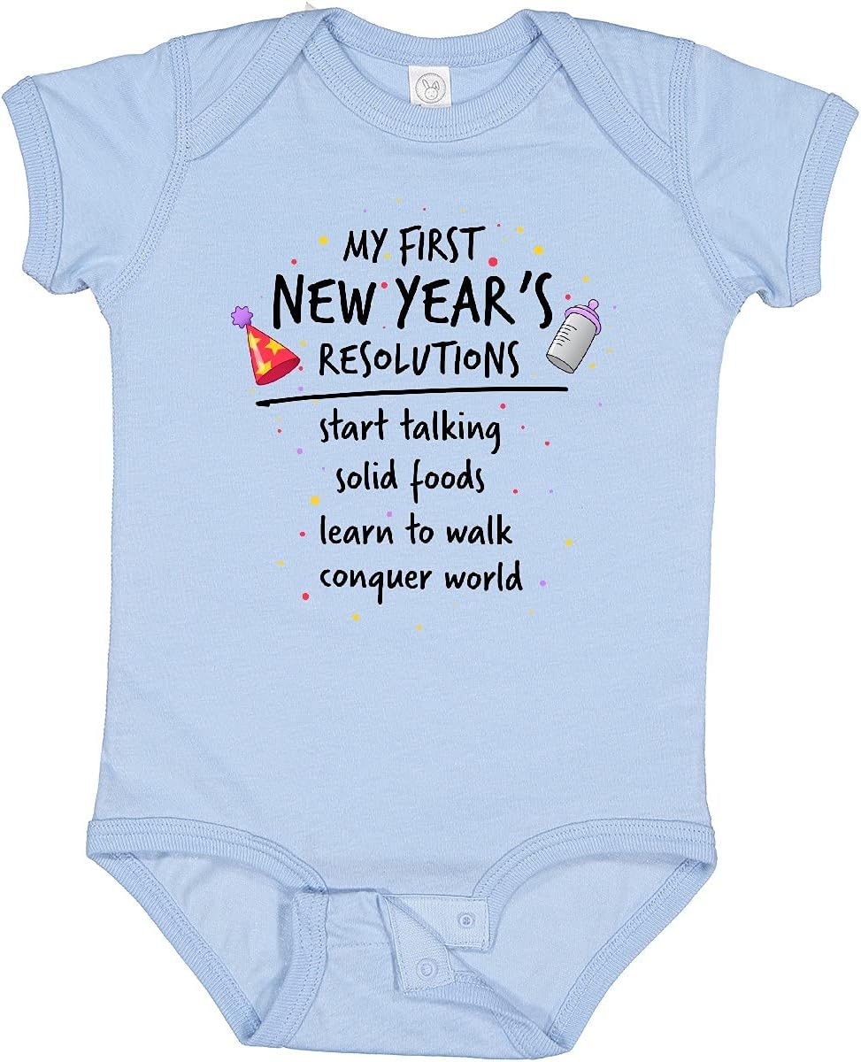 inktastic My First New Year's Resolutions Baby Bodysuit