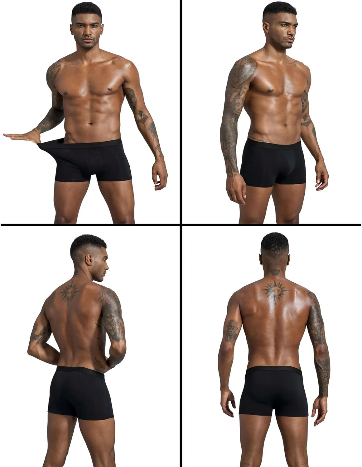 Men's Boxer Briefs,10 Pack，Mens Boxer Briefs Breathable Soft Moisture-Wicking Quick-Dry mens Underwear - Image 2