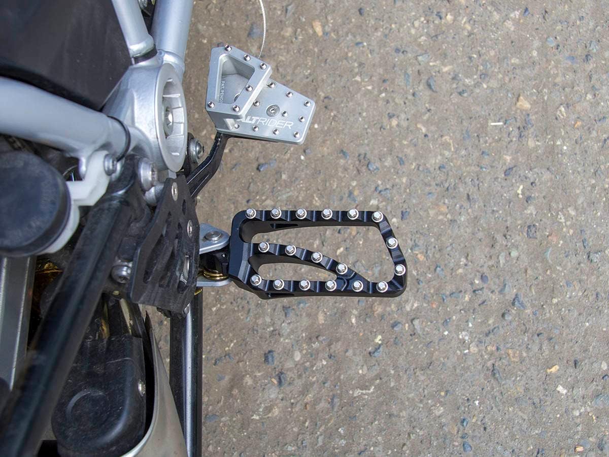 AltRider Adventure II Foot Pegs Compatible With BMW R 1200/1250 / 1300 GS/GSA - Heavy Duty Design - Boot Friendly, High Traction Cleats for Stability & Grip - Adjustable Camber & Height - Black