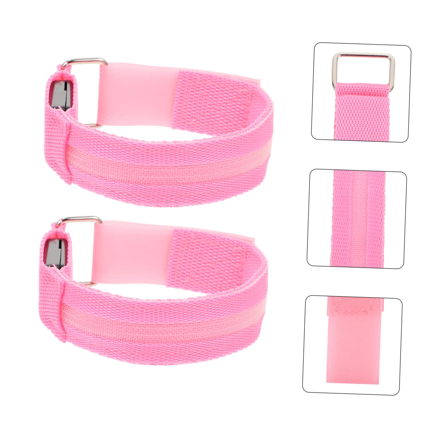 ibasenice Bracciali LED Ricaricabili per Corsa Notturna Strisce Sicurezza per Sport all Alta visibilità E Passeggiate 2 * 2