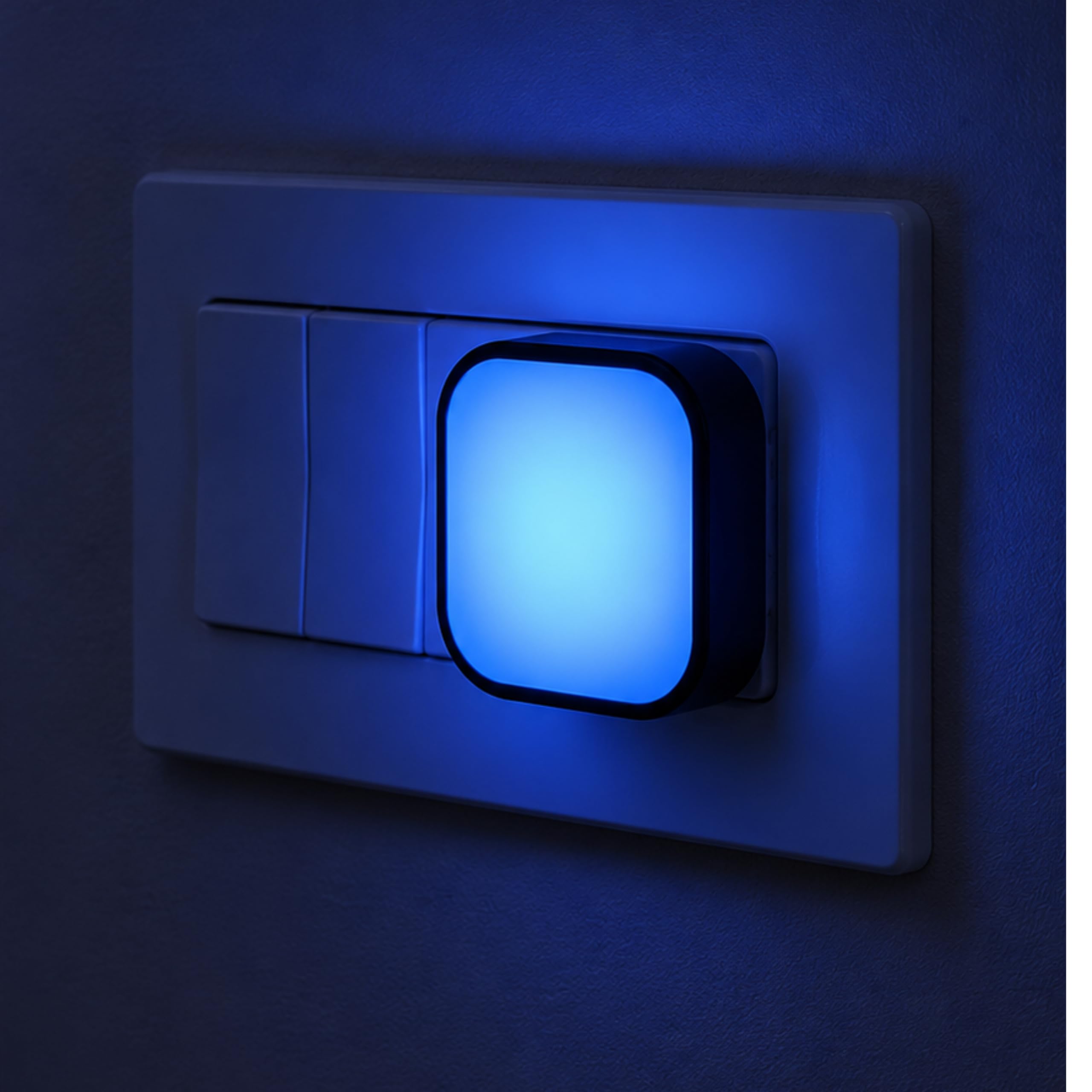 HOARD MiniAura Plug-in LED Night Light | 0.5W Soft Ambient Glow | Energy-Efficient Compact Night Lamp for Bedroom, Hallway, Bathroom & Kids Room | Minimalist Cube Design (1, Blue)-image-15