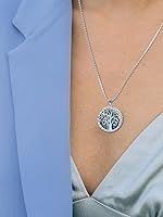 Vista 13 de SmileBelle Tree of Life Necklace as Birthday Gifts for Mom Grandma, Mom Gifts for Stepmom as Bonus Mom Gifts From Daughter, Silver Mother in Law