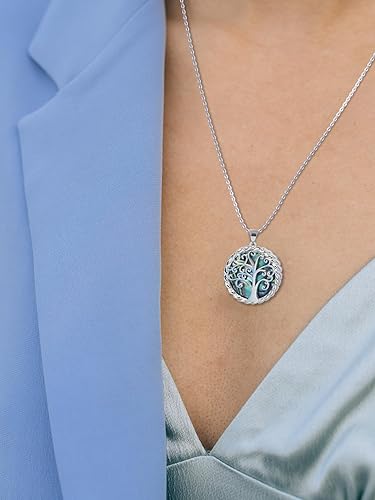 Miniatura 13 de SmileBelle Tree of Life Necklace as Birthday Gifts for Mom Grandma, Mom Gifts for Stepmom as Bonus Mom Gifts From Daughter, Silver Mother in Law