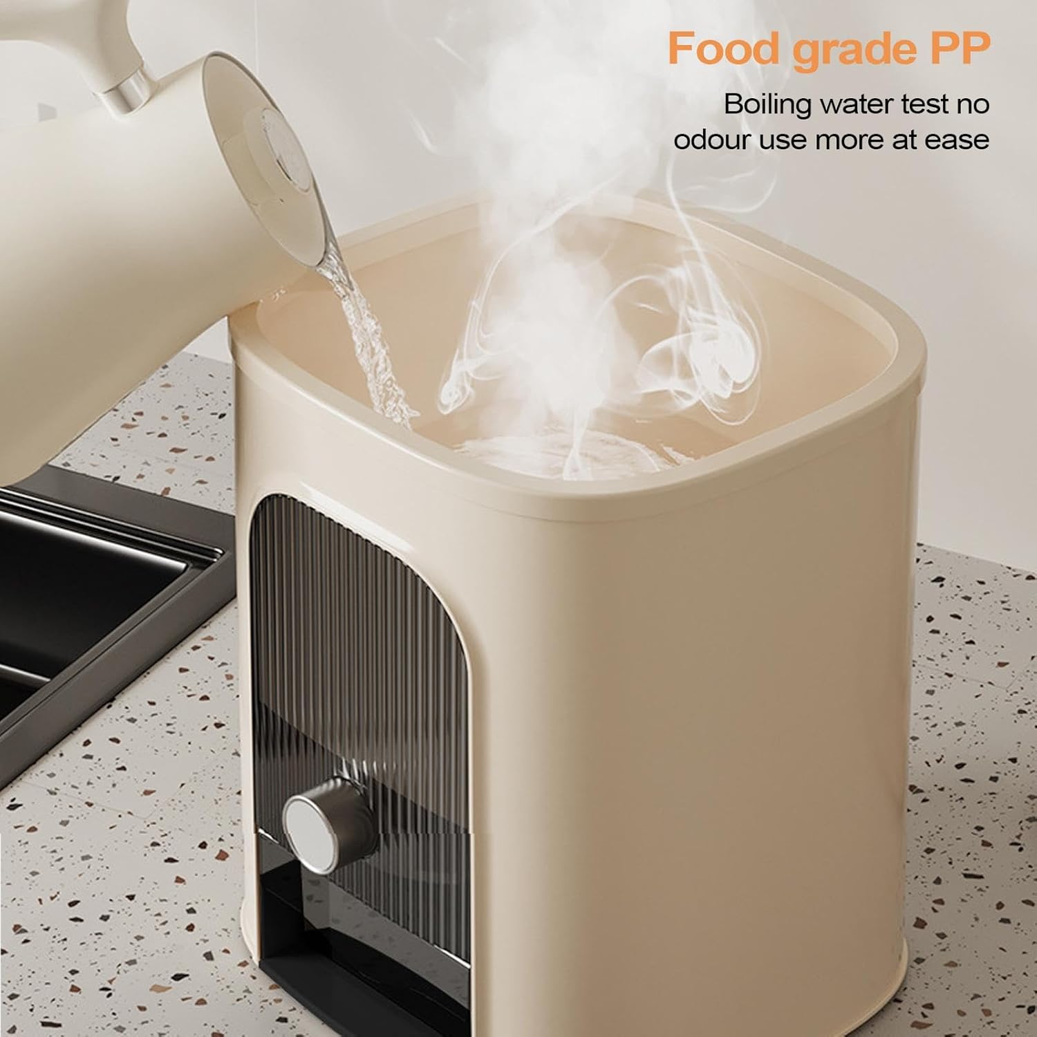 Airtight Rice Dispenser | Rice Holder Storage Container | Rice Container with Lid, Food Storage Organizer Grain Dispenser, Rice Bucket Large for Corn, Soybean & Oatmeal