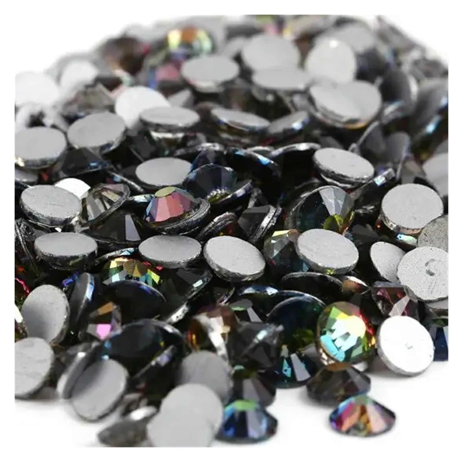 Strass Hotfix et cristal brillant relief 3D pour décors d'ongles Rainbow
