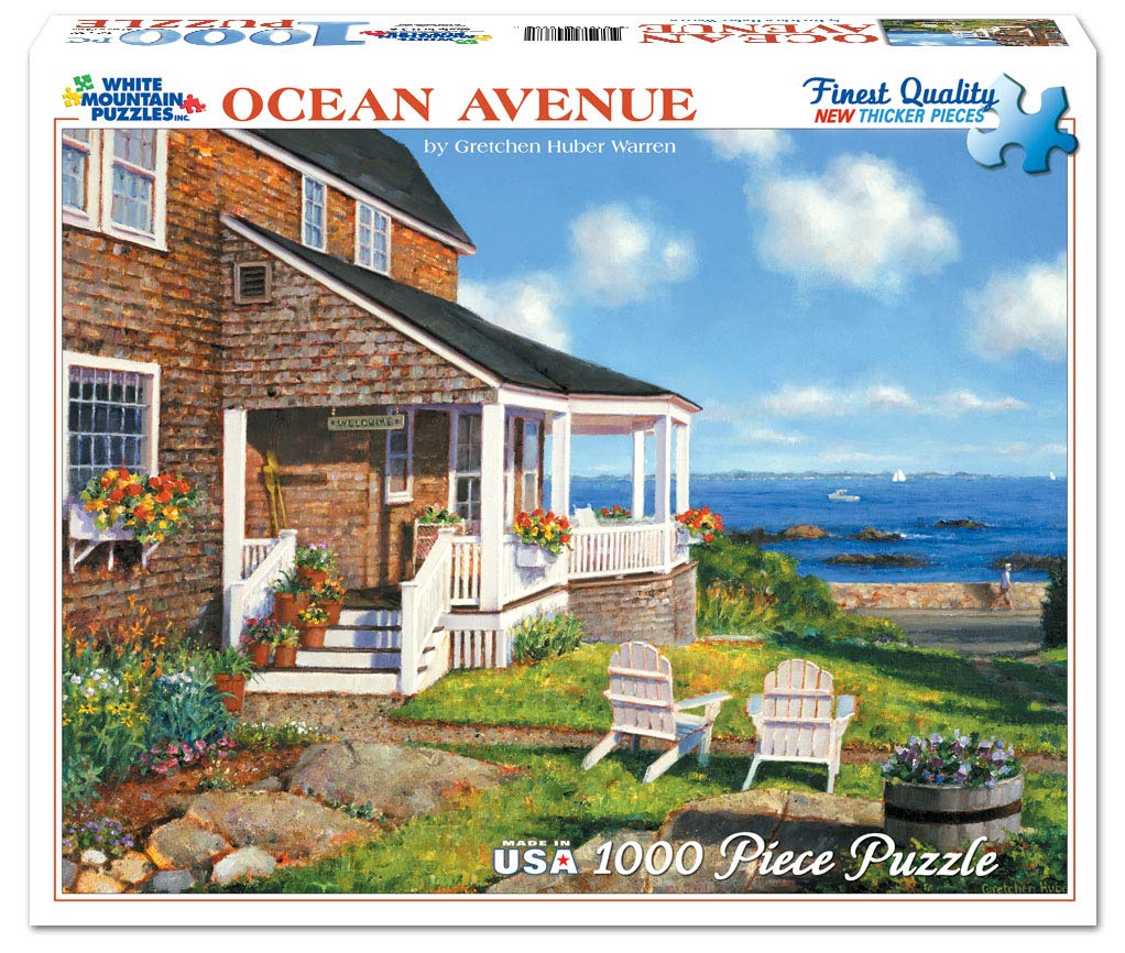 White Mountain Puzzles - Ocean Avenue by Gretchen Huber Warren - 1,000 Piece Jigsaw Puzzle