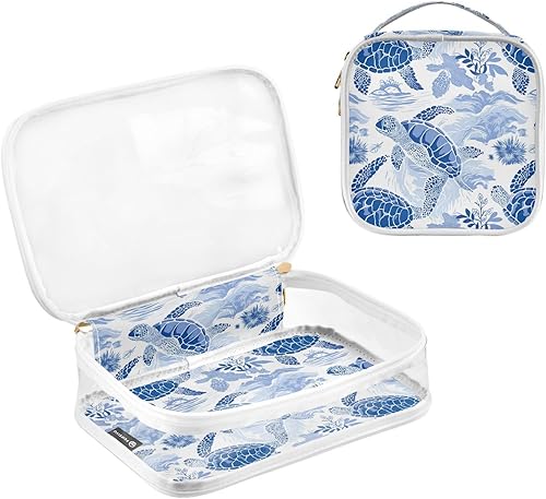 Miniatura 3 de Sea Turtle Clear Toiletry Bag for Traveling,2 Pack Makeup Cosmetic Bag with Zipper,Travel Bag for Toiletries,Travel Essentials 21214960