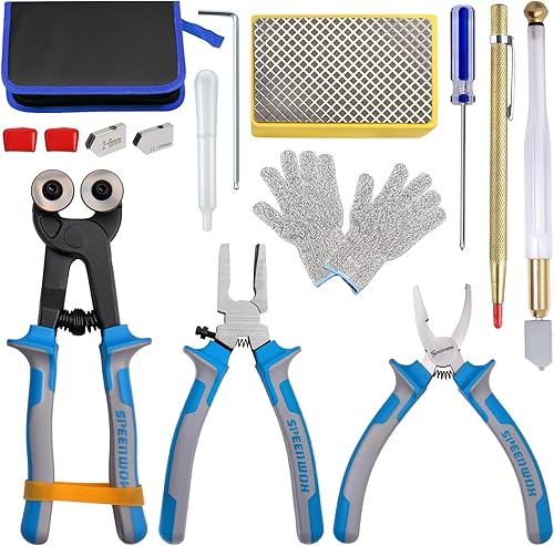 Miniatura 9 de SPEEDWOX Alicates Grozer Breaker de 6 pulgadas - Alicates profesionales para romper y reventar para trabajos de vidrieras