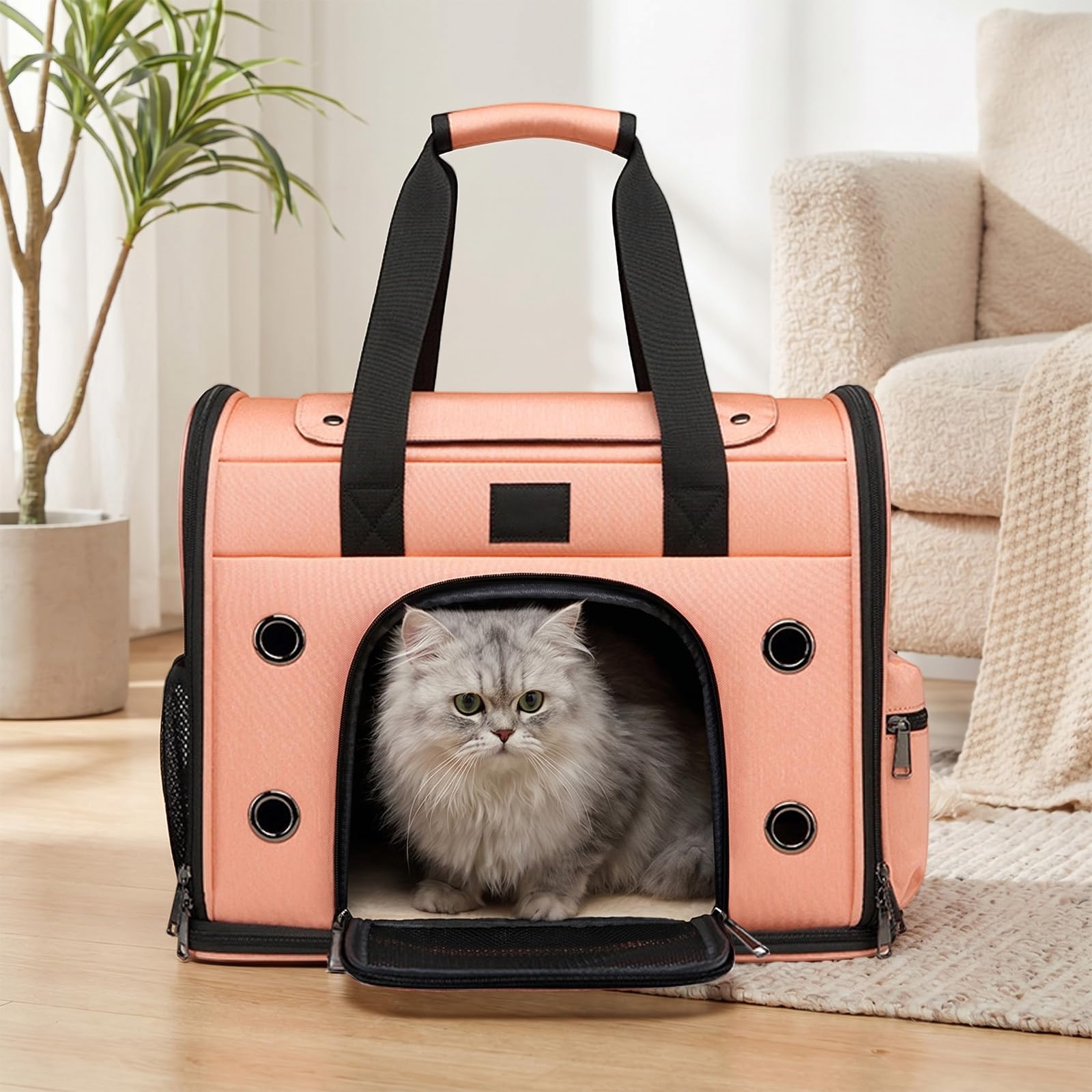 Katzentasche 42x28x34cm Transporttasche Haustier Rosa