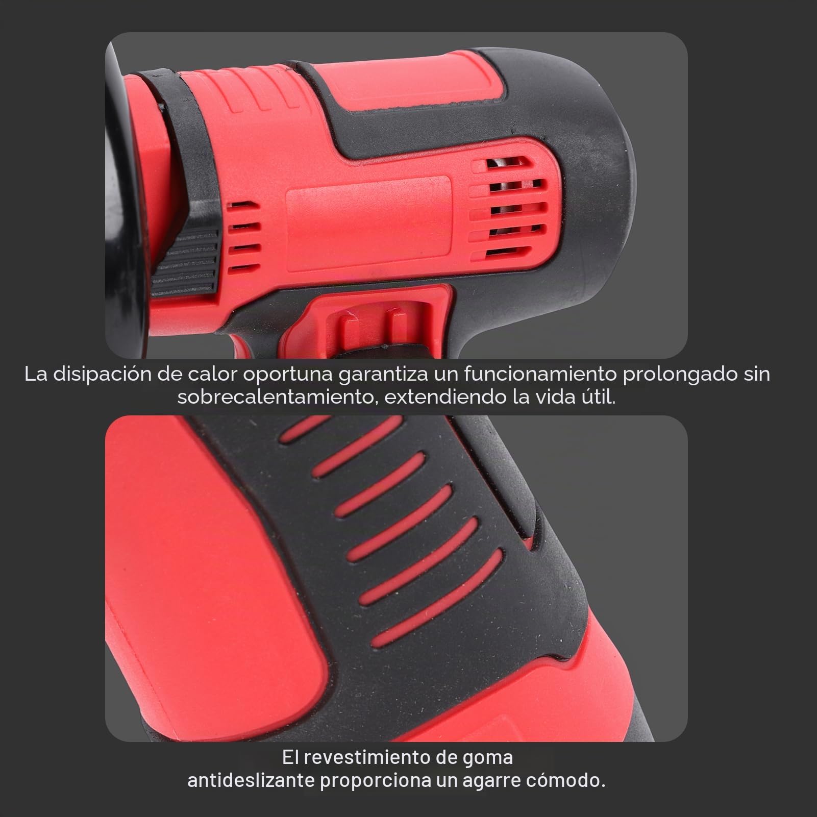 Fafeicy Amoladora Inalámbrica Ergonómica con 10 Cuchillas Mini Amoladora Angular de 13000 Rpm con 2 Baterías de 3900 MAh Cargador Rápido para Cortar, Moler Tubos de Plástico, Placas de