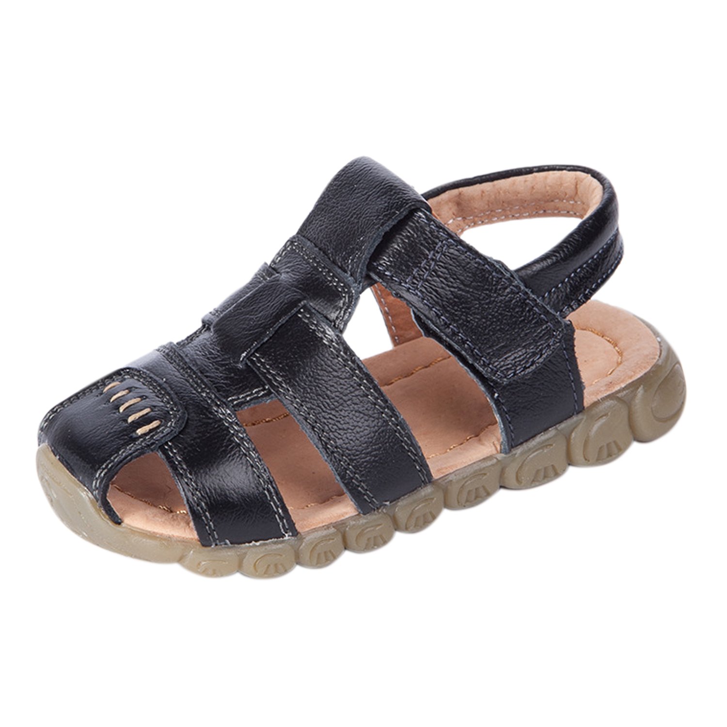 Infant Toddler Baby Boys Girls Leather Closed Toe Outdoor Sports Flat Shoes Summer Casual Sandals