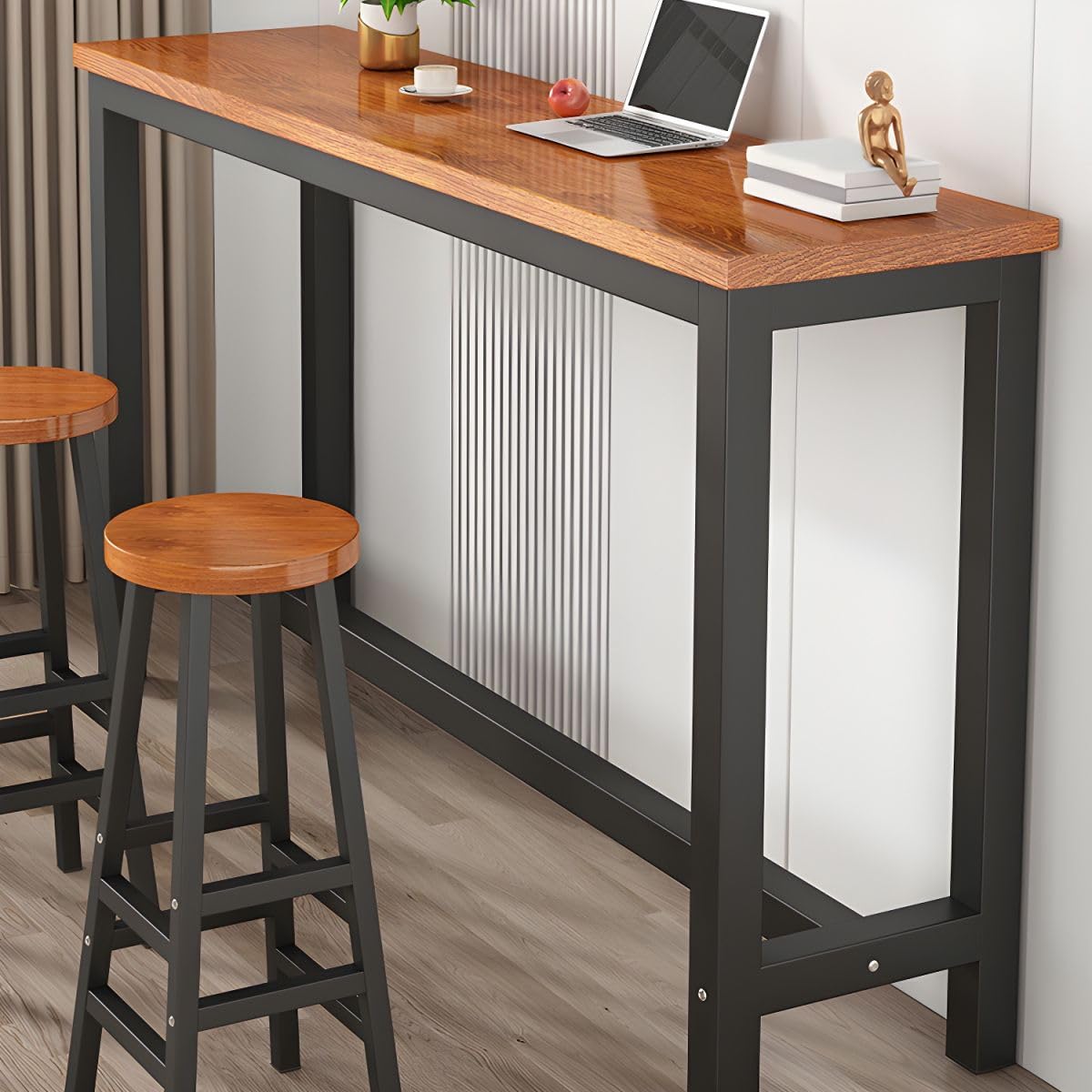 Table de bar rectangulaire pour espace étroit la solution gain de place salon