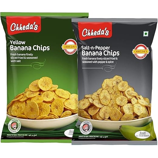 Chhedas Salt N Pepper + Yellow Banana Chips 350gm