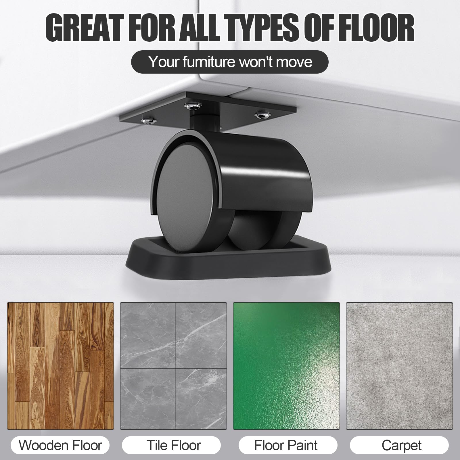 Tapones Para Muebles Pesados Tapón De Rueda Para Muebles Para Suelos De Madera Dura, Paquete De 8 Tapones Antideslizantes Para Cama, Tapones De Goma Para Muebles, Sofá, Cama, Sillas Tapones De Ruedas