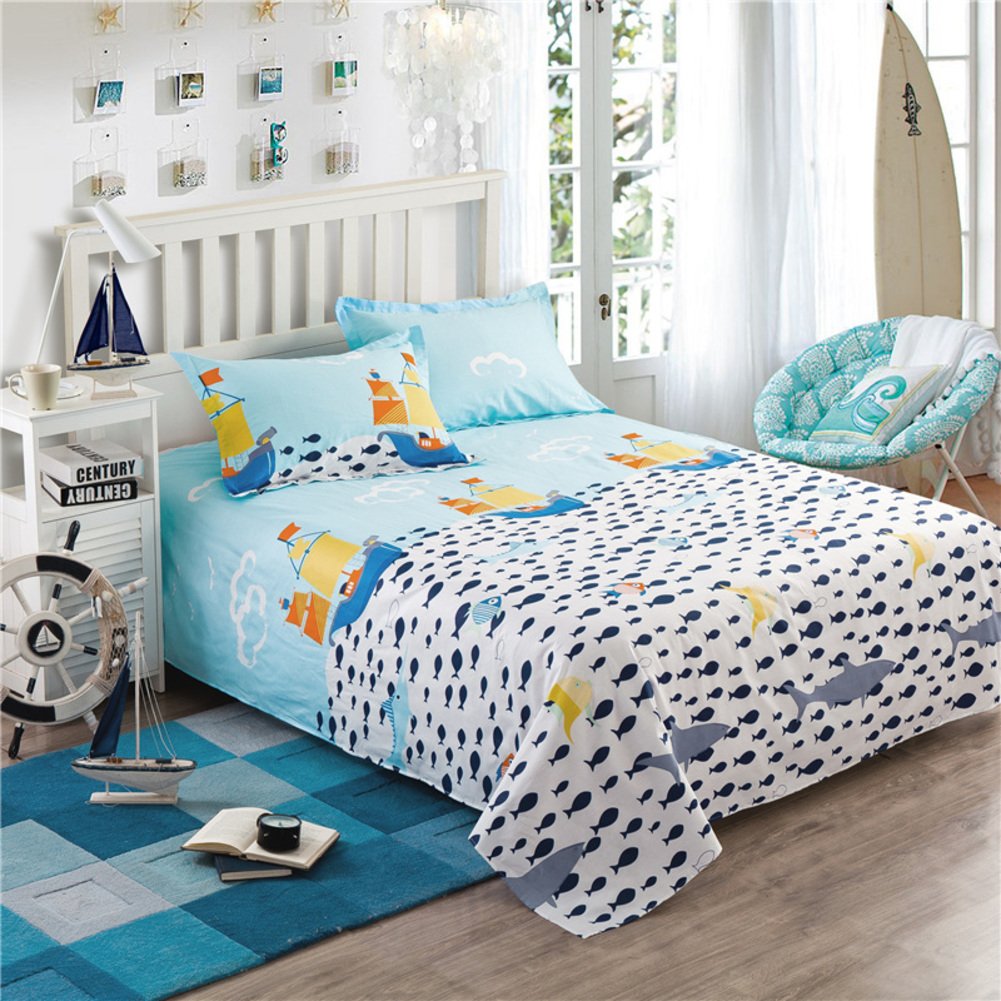 Draps en coton enfant 200x230cm cartoon matelassé pour lit uni