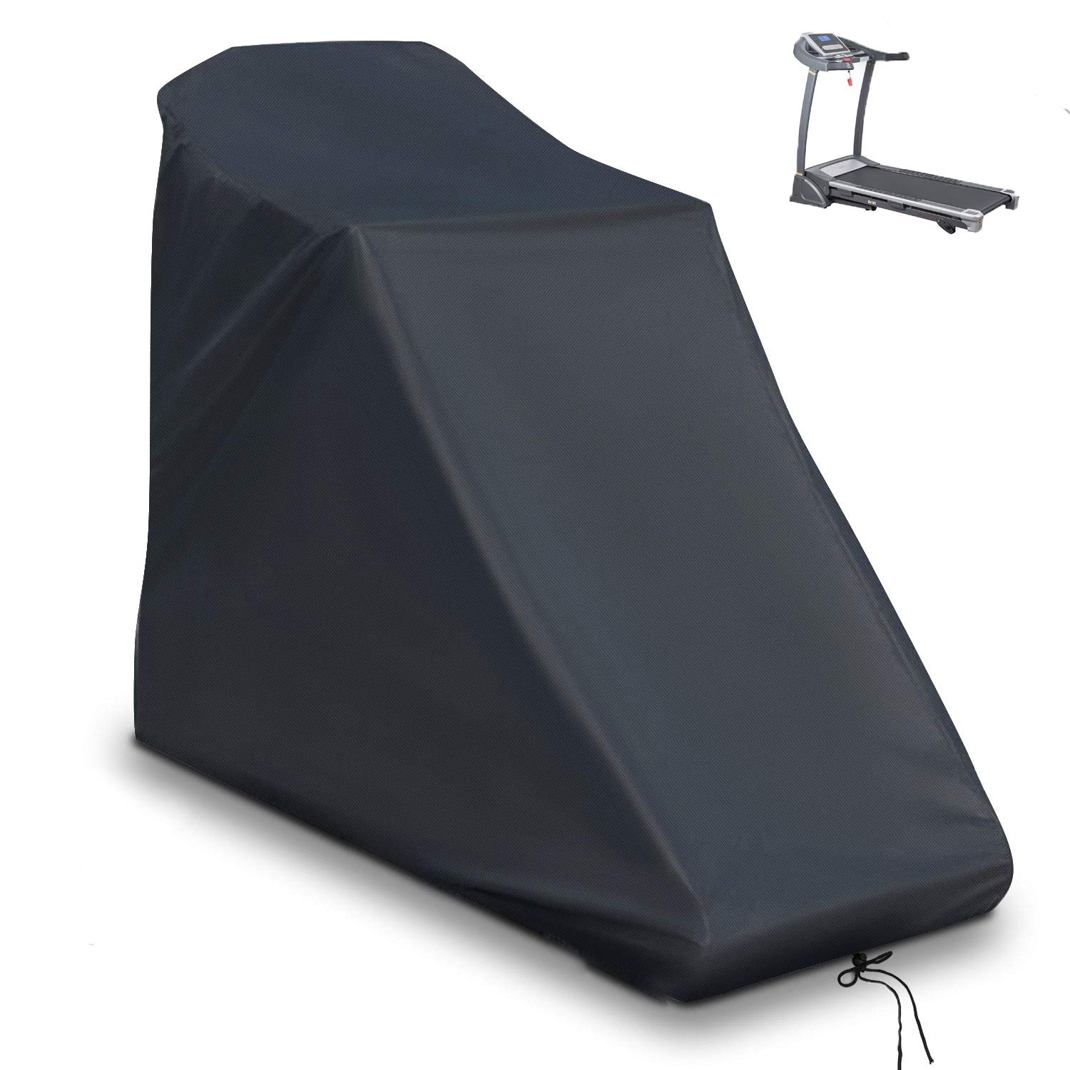 Treadmill Cover Waterproof Outdoor,Dustproof Running Machine Cover with Drawstring, Upgrade Dust Proof Heavy Duty Non-Folding Running Machine Cover for Indoor Outdoor