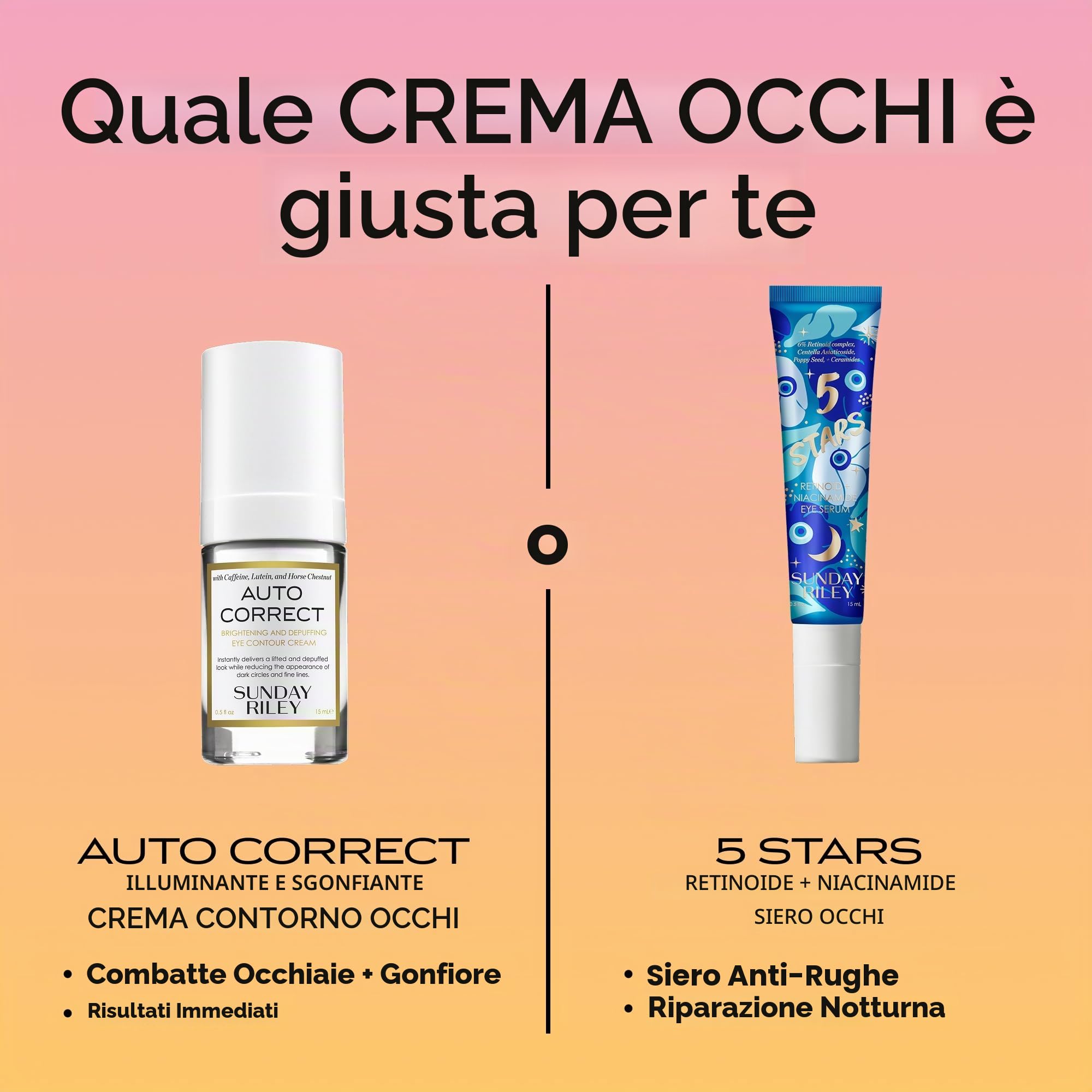 Sunday Riley Crema contorno occhi illuminante e depurativa automatica, 0,5 fl. oz.