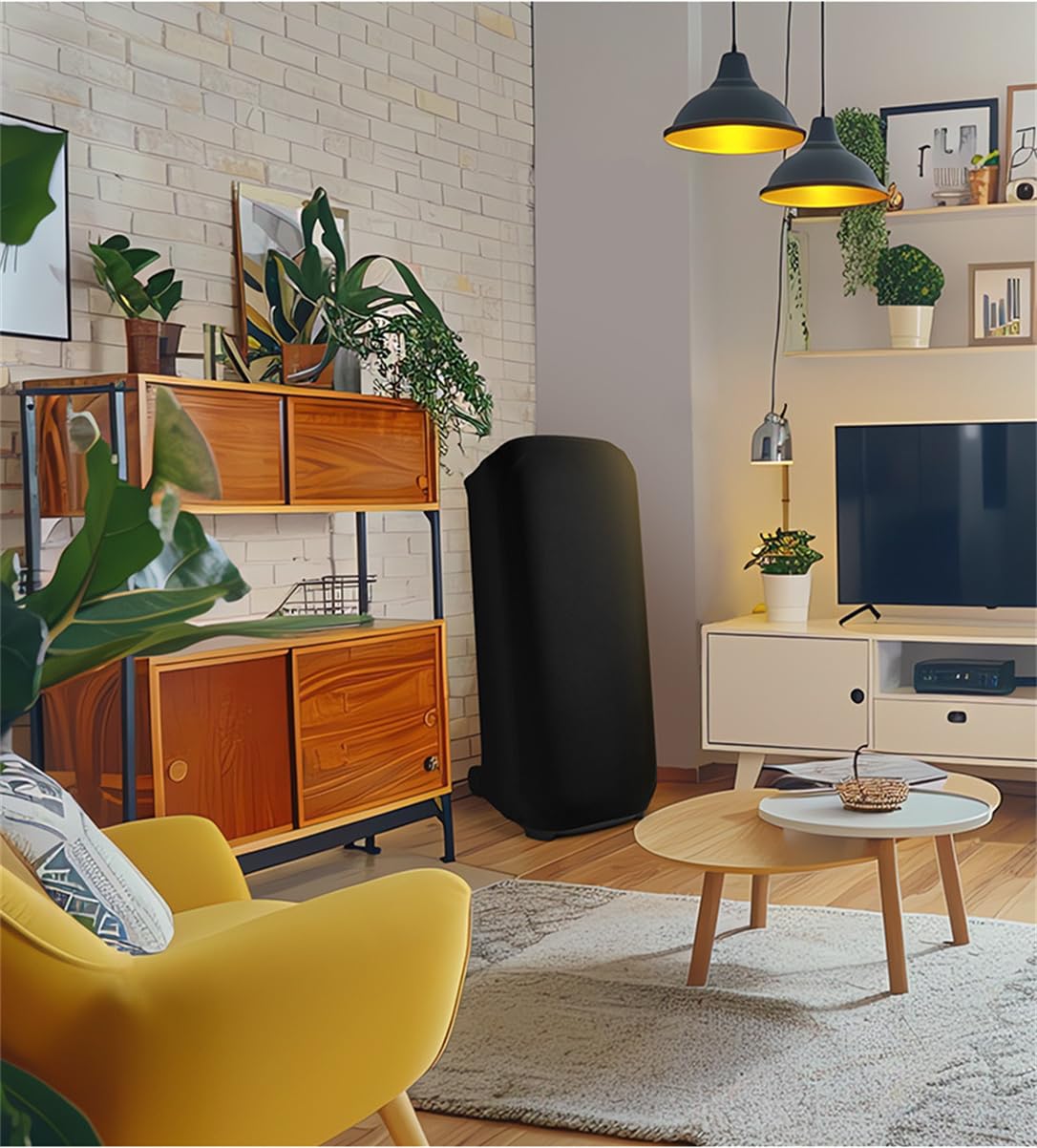 EndyTech Osłona przeciwpyłowa do JBL PartyBox 710 - przenośny głośnik imprezowy, czarny, tkanina lycra, zapięcie na elastyczną taśmę, odporny na zarysowania, 3-miesięczna