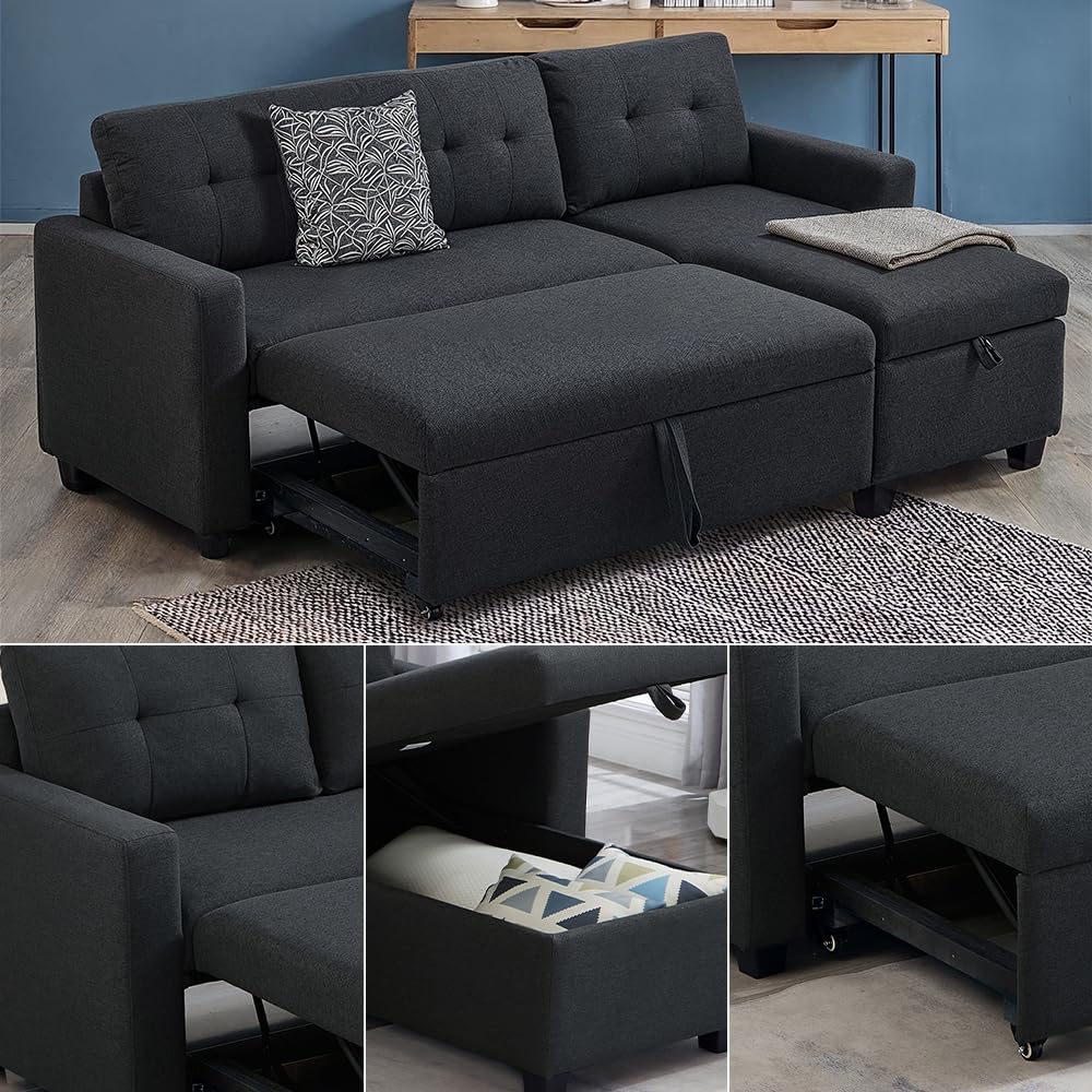 VitaliSpa Sofa L Form Campina, Anthrazit, 226 x 163 cm
