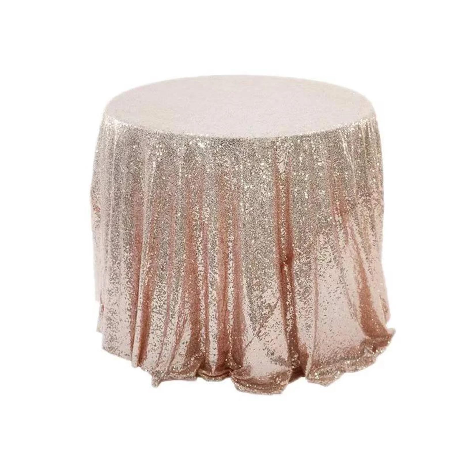 EKalgretrA Sequin Tablecloth Sequin Tablecloth Round Sparkling Table Cover for Wedding Party Decoration(Rose Gold,Diameter -150cm)