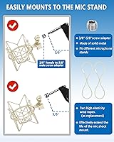 Vista 3 de AT2020 Soporte Antivibración Universal Araña Soporte para Micrófono de Grabación Compatible con Muchos Micrófonos de Condensador como Rode NT1-A