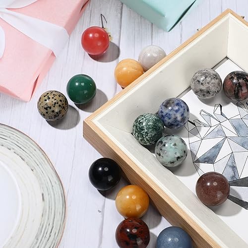 Miniatura 7 de Nuenen 15 bolas de esfera de piedras preciosas de cristal a granel, esfera de cristal pulido de 1 pulgada, a granel, piedras preciosas de bruja,