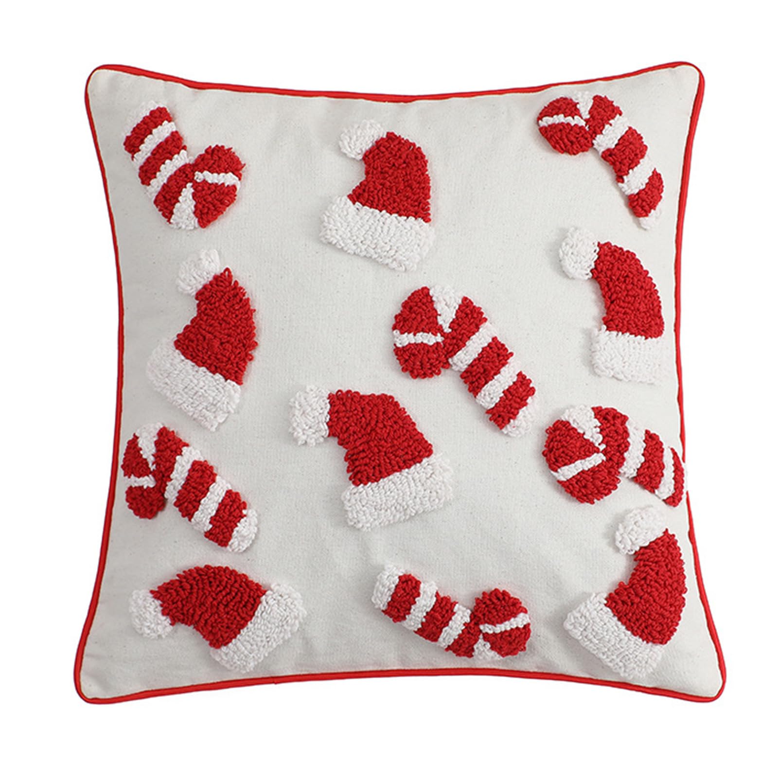 Couverture d'oreiller en peluche douce brodée élégante pour salon chic