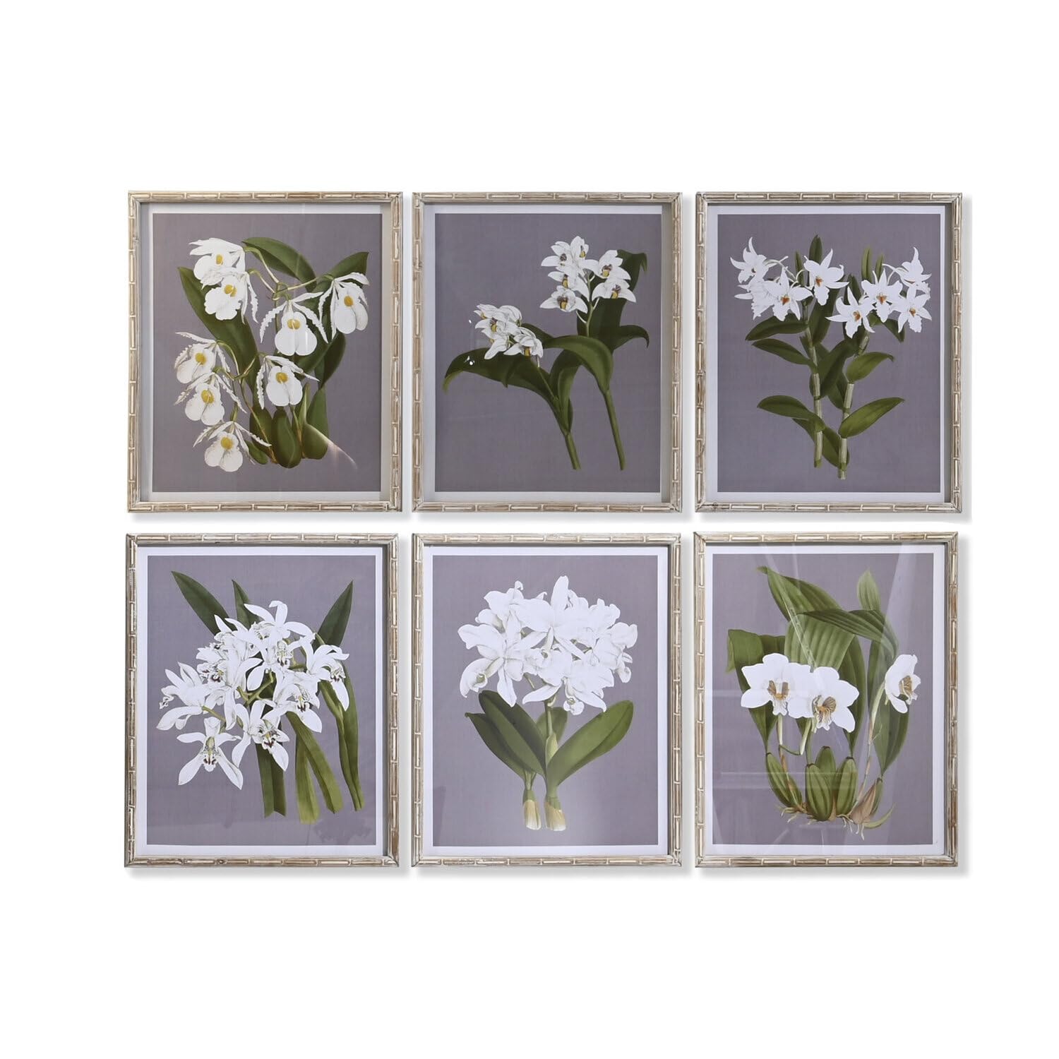 Cuadro cristal abeto fleurs 50x60cm, tableau en verre de prestige