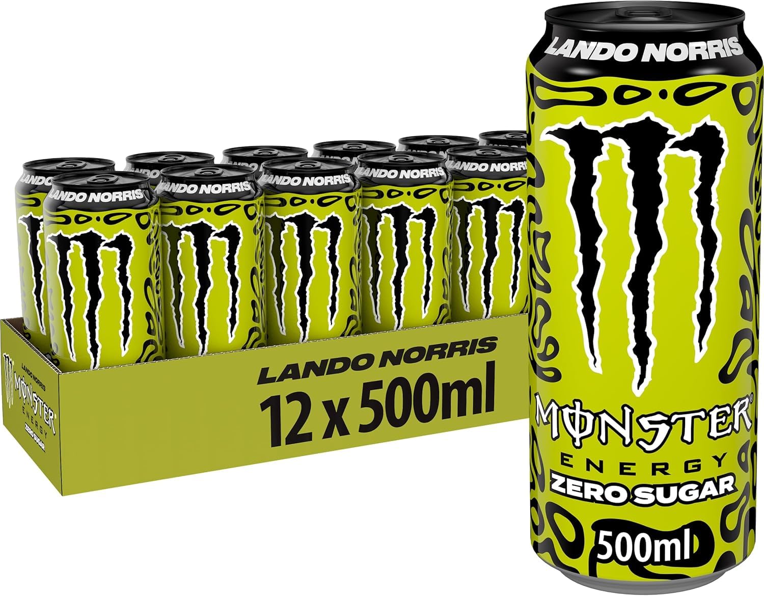 Monster Energy Lando Norris Zero Sugar Energy Drink, Each 500ml, X Pack of 12 (Product Of United Kingdom) From DECADENT-image-16