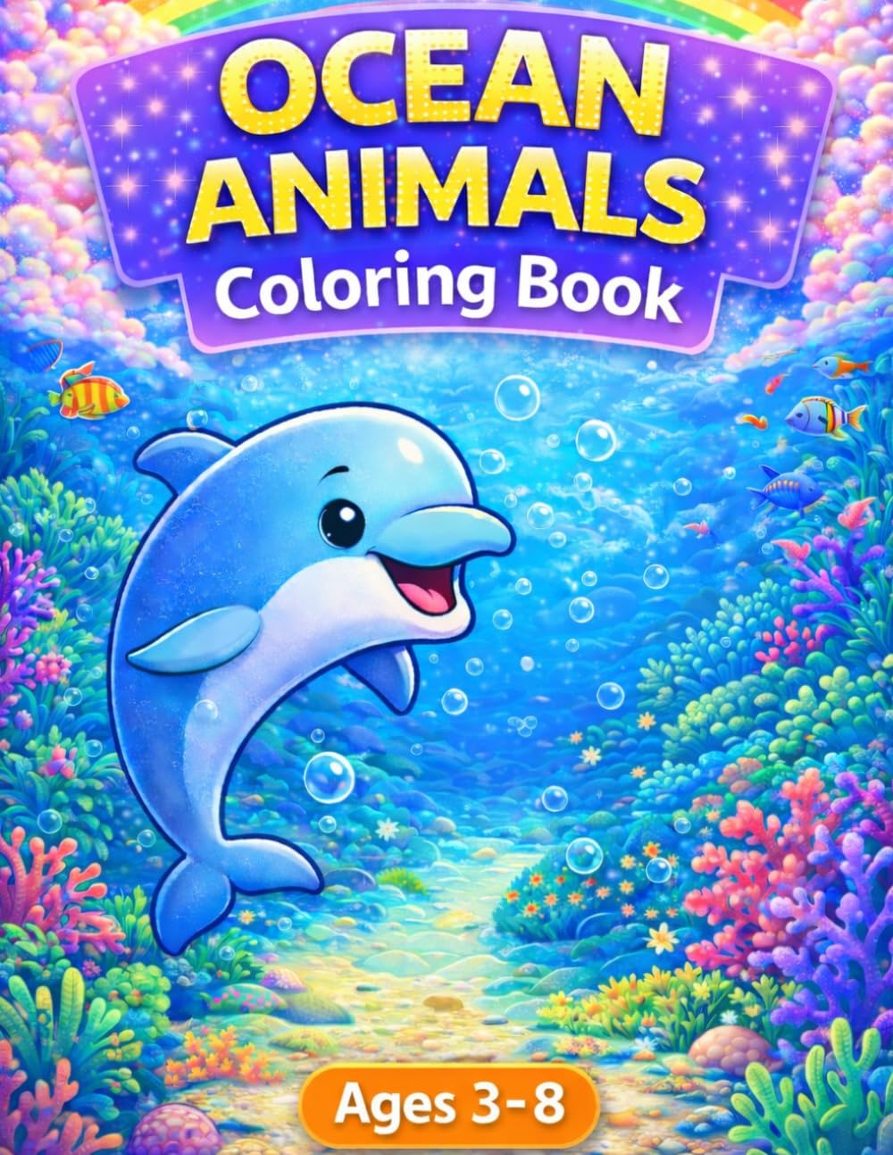 Ocean Animals Coloring Book