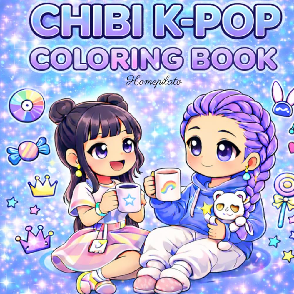 K-Pop Chibi Coloring Book for Fans: Bold & Easy Cute Idol Fashion Designs | Relaxing Coloring Pages for Kids, Teens & Adults | Perfect Gift for K-Pop Lovers & Stans