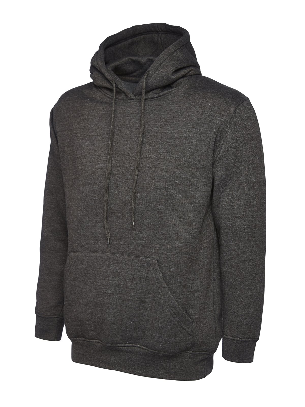Mens Classic Plain Pullover Hooded Sweatshirt Hoodie Sweater (4XL, Charcoal)