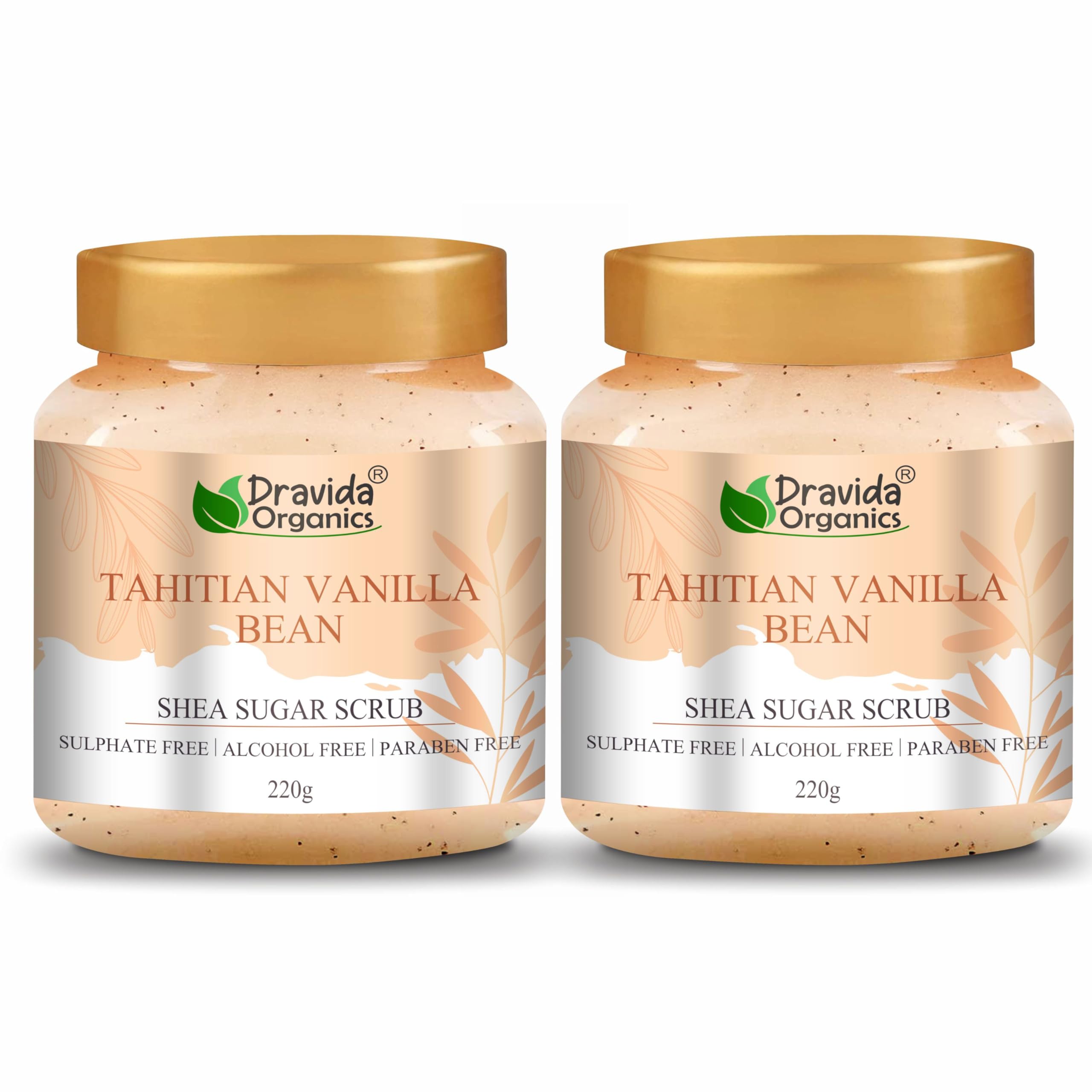 Tahitian Vanilla Bean Shea Sugar Scrub for Glowing & Smooth Skin | Deep Exfoliating Body Polish with Shea Butter | Sulphate Free, Alcohol Free & Paraben Free | Pack of 2-image-28