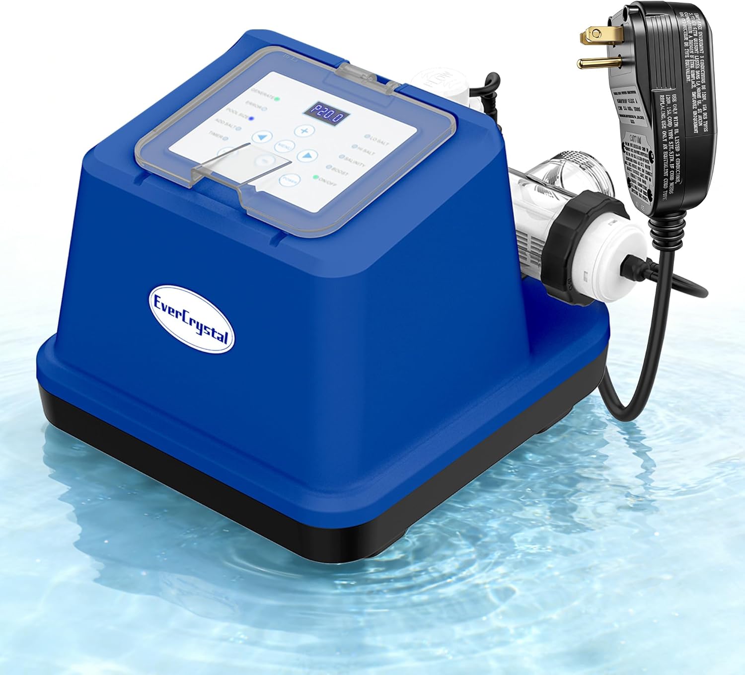 Saltwater Pool Chlorinator System for Above Ground Pools up to 20,000 Gallons - 110V GFCI Salt Chlorine Generator with Auto Clean, Salinity Sensor & 12H Timer, Easy Installation Complete Kit