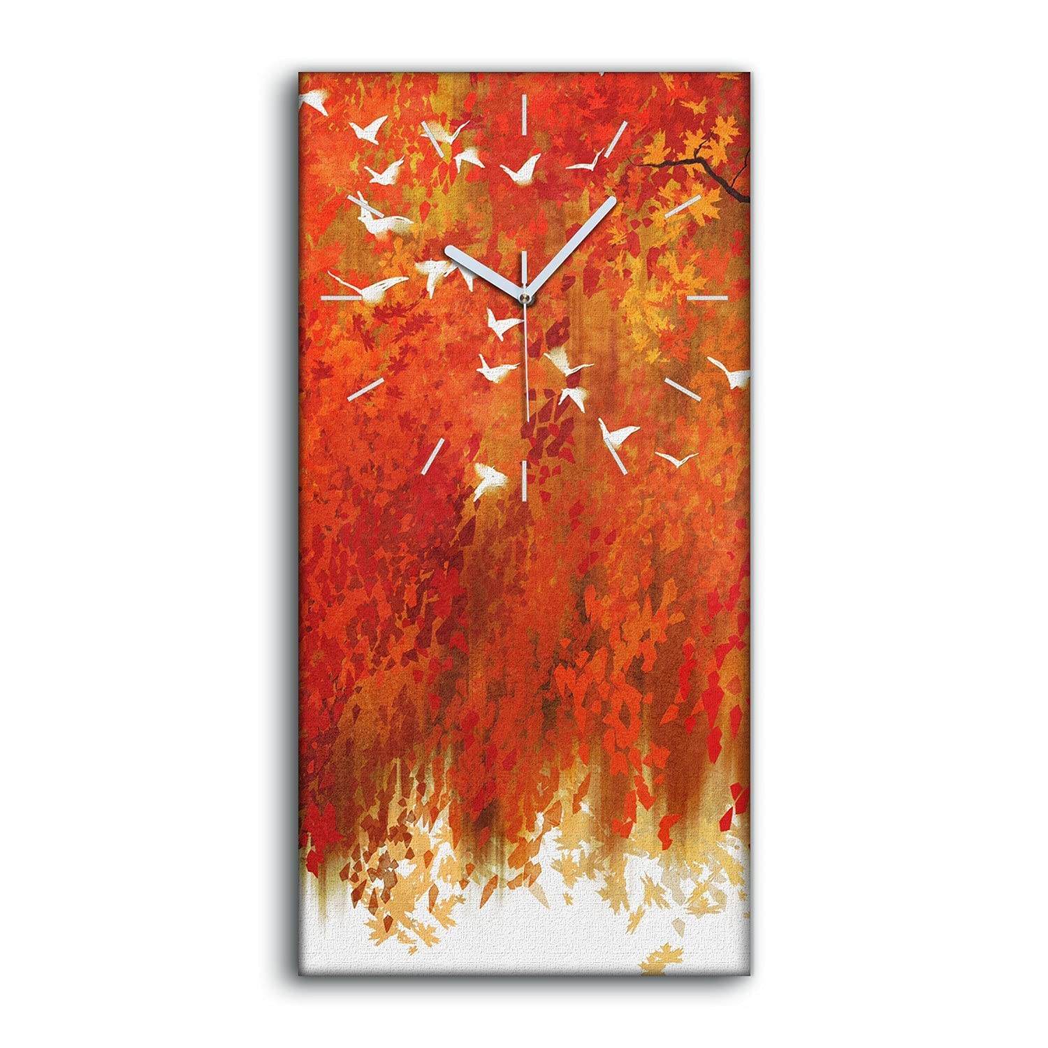 Horloge sur toile 30x60cm silencieuse décoration salon moderne