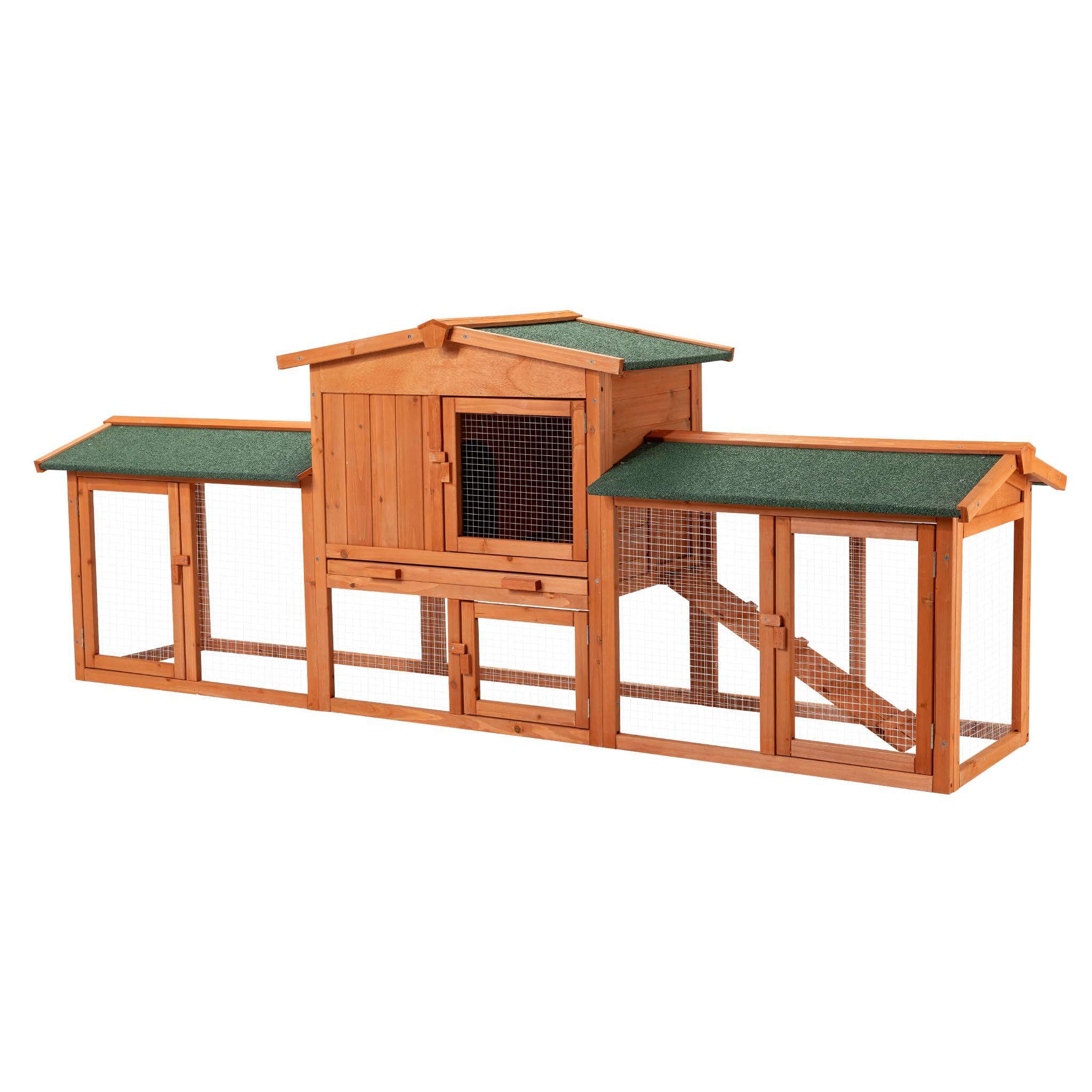 wiltec clapier lapin bois extérieur
