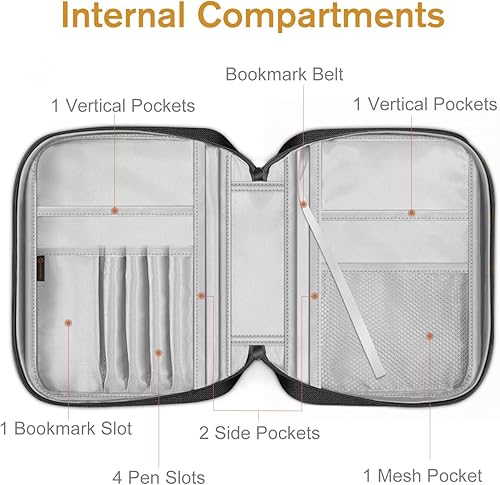 Miniatura 4 de FINPAC Funda para la Biblia, funda de transporte para libros, bolsa protectora para la Biblia con asa y bolsillo con cremallera, regalo para madre