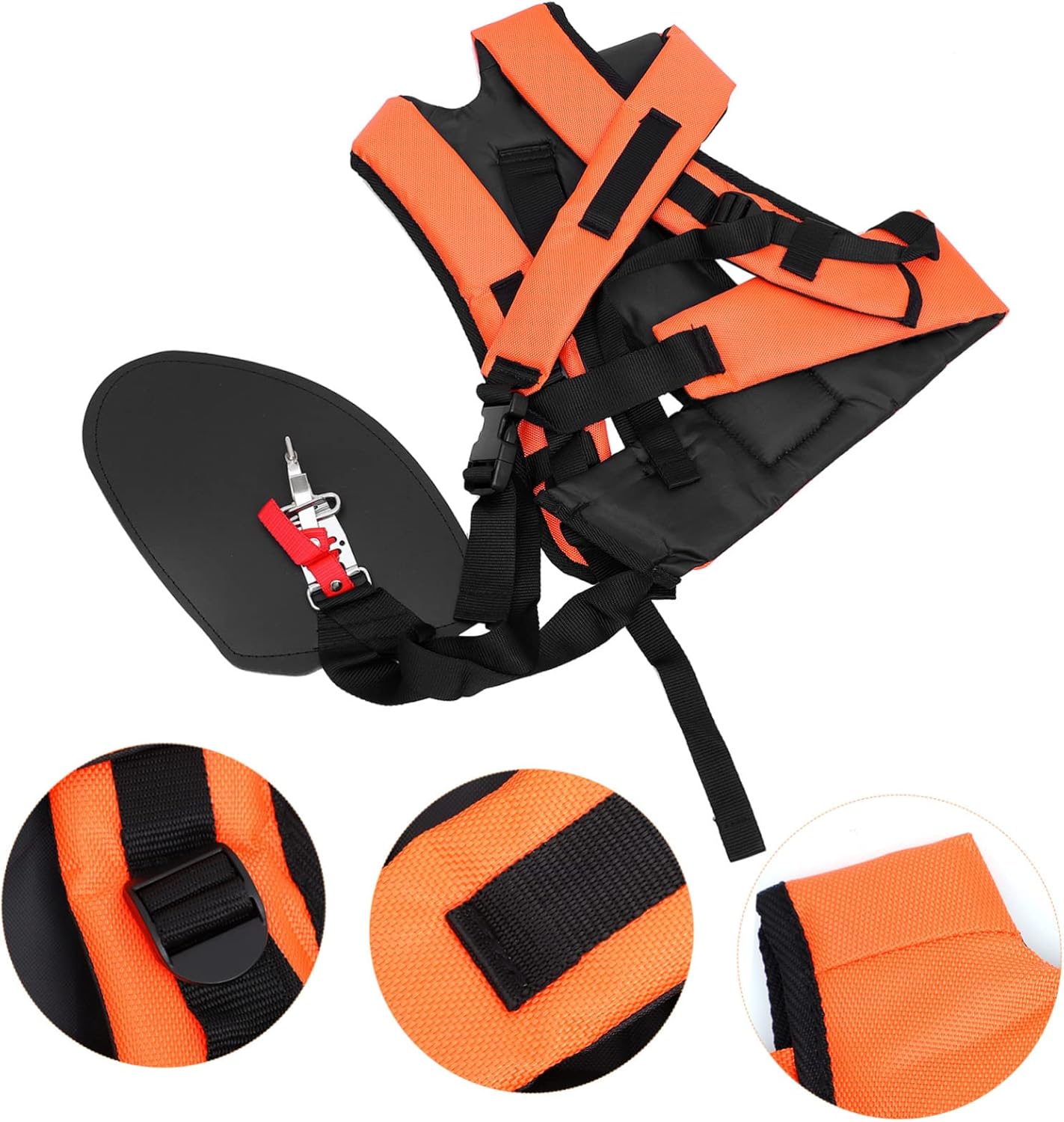 2pcs Brush Cutter Double Shoulder Strap Padded Harness for Comfortable Weight Distribution Lawn Mower Accessory for Trimmers and Garden Use