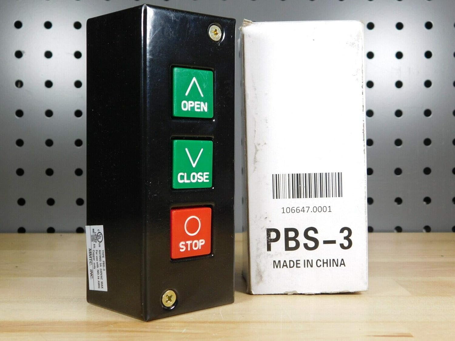 Elite PBS-3 3-Button Control Station with Open, Close, and Stop buttons